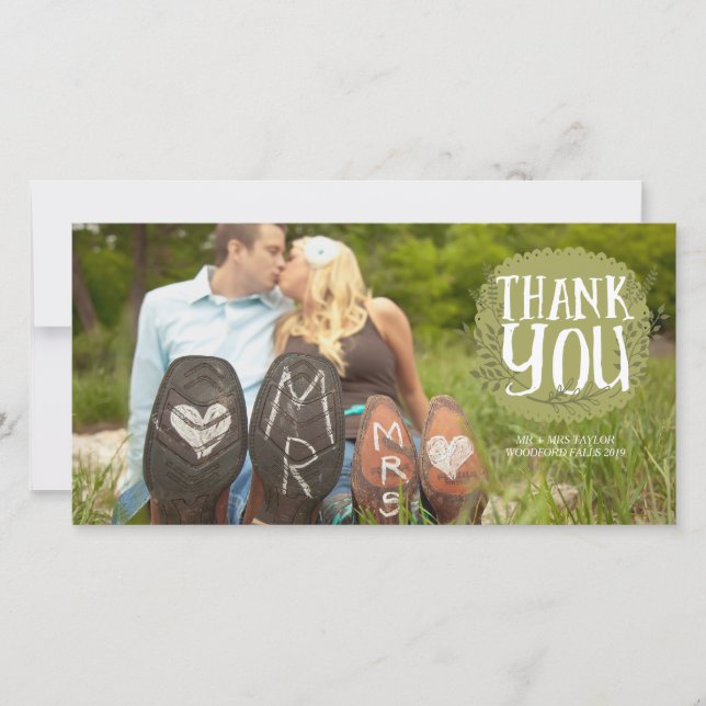Thank You Wedding Designer Photo Cards (Front)