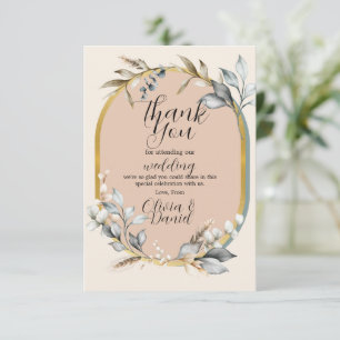Thank You Wedding Engagement Cotton Neutrals