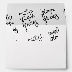 Thank You Wedding Envelope Thank You Card Envelope