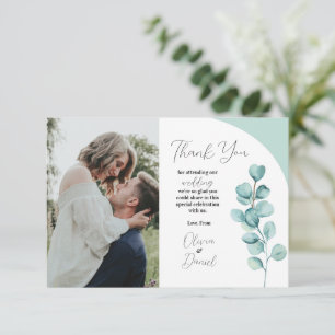 Thank You Wedding Eucalyptus Photo Leave Mint 