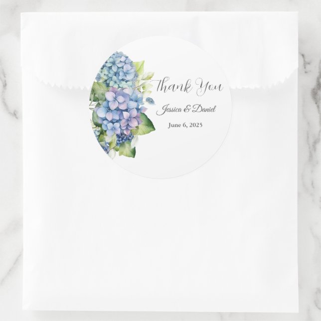 Thank You Wedding Favour Stickers (Bag)