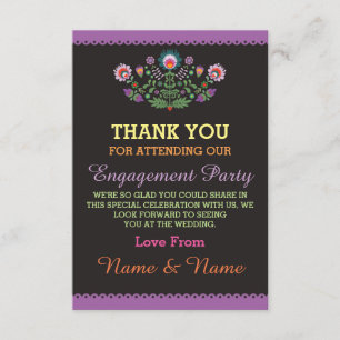 Thank You Wedding Fiesta Purple Mexican Card