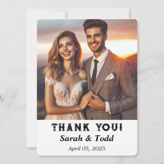 Thank you Wedding Flat Card