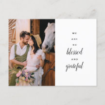 Thank You Wedding Horse Country Wild Flowers Gloss