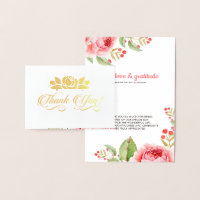 Thank You Wedding Luxury Floral 