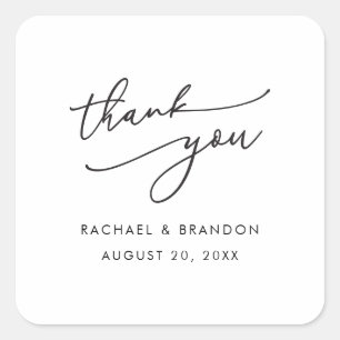 Thank You Wedding Party Favour Sticker Labels