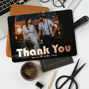 Thank You Wedding Photo Real Foil Headline