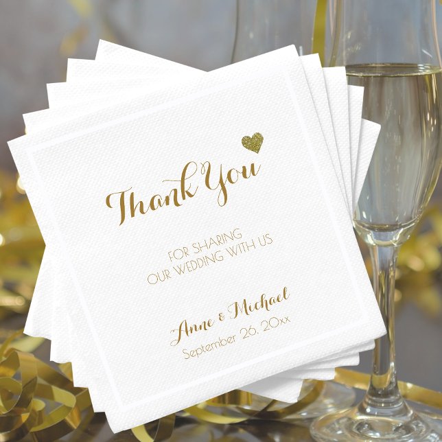 Thank-you wedding reception party napkin (Creator Uploaded)