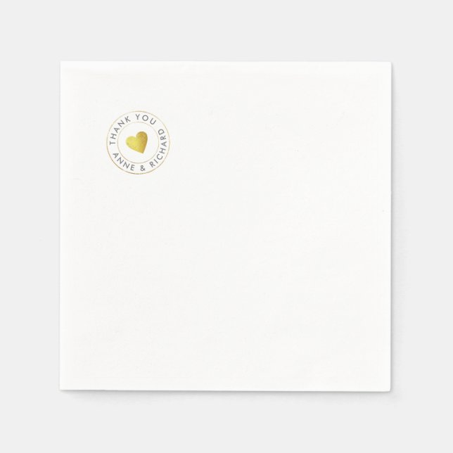 THANK YOU wedding romantic Napkin (Front)