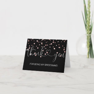 THANK YOU Wedding Rose Gold Being my BRIDESMAID