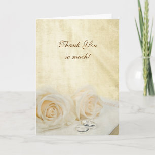 Thank You Wedding Roses Card