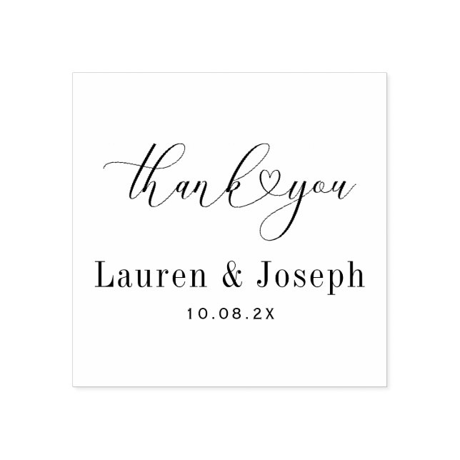thank you wedding rubber stamp (Imprint)