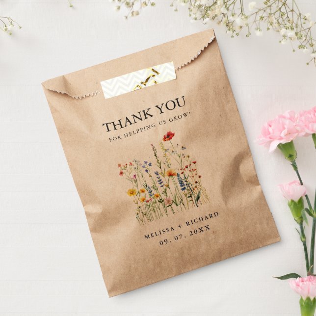 Thank you Wedding Seed Packet Favours Favour Bags (Sealed)