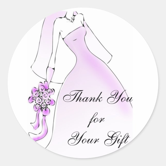 Thank You Wedding Sticker (Front)