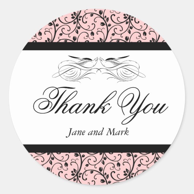 Thank You Wedding Sticker (Front)