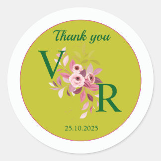 Thank you wedding sticker