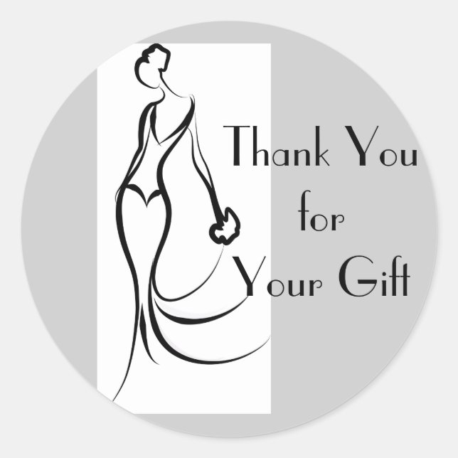 Thank You Wedding Sticker (Front)