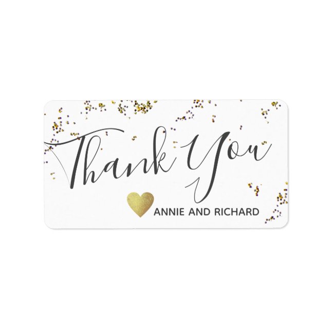 thank you wedding sticker / love & thanks (Front)