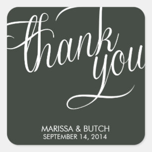 Thank You Wedding Stickers (square)