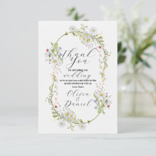 Thank You Wedding Wildflowers Spring Engagement Card