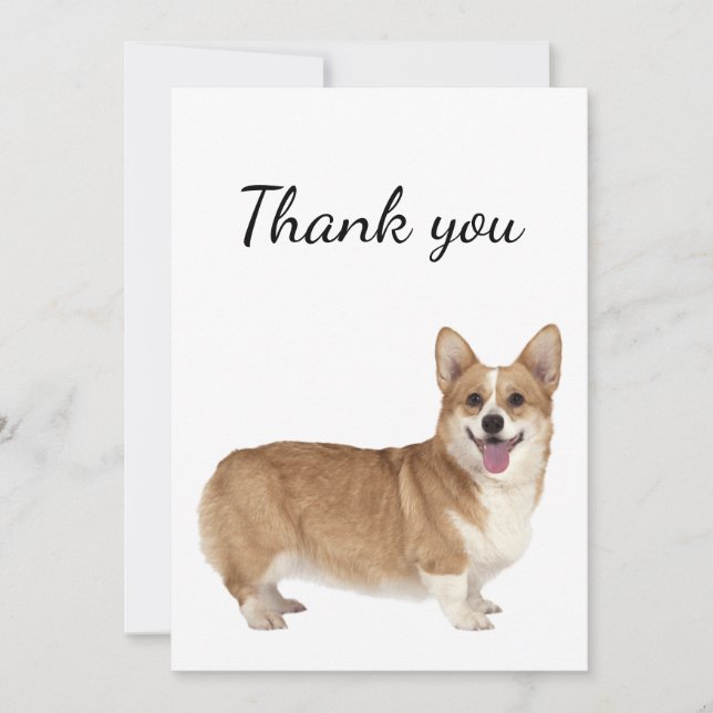 Thank You Welsh Corgi Dog Pet Animal  (Front)