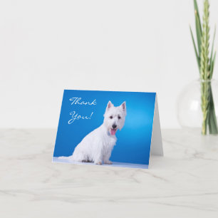 Thank You West Highland Terrier Blank Note Card