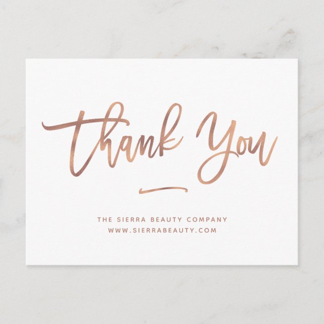 Thank You | White Custom Retail Small Business Postcard (Front)