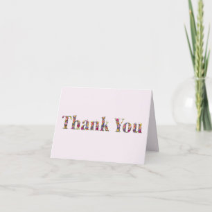 Thank You Wild flowers and Sunflowers Card