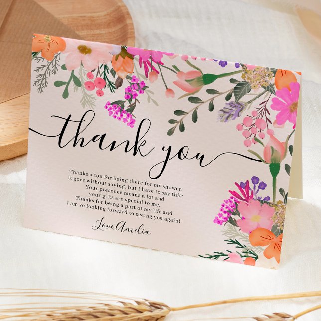 Thank you wild flowers pastel spring shower (Thank you wild flowers pastel spring shower)