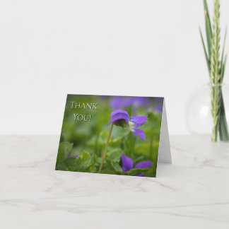 “Thank You!” Wild Violet Note Folded Greeting Card