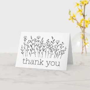 THANK YOU Wildflowers Simple Custom Card