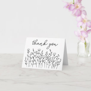 THANK YOU Wildflowers Simple Custom Card
