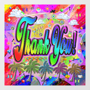 Thank you Window Cling Vista Express 