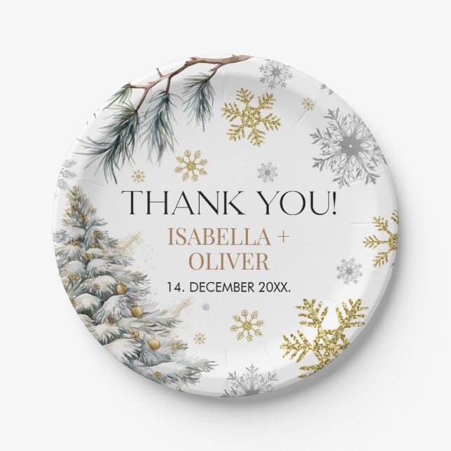 Thank You Winter  Paper Plate (Front)