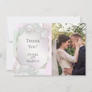THANK YOU   Wispy Pink Shimmer PHOTO Frame