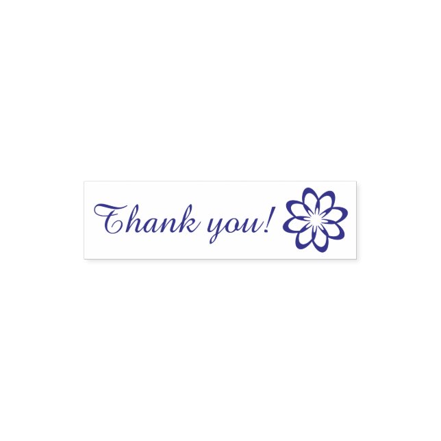 Thank you with Flower Self-inking Stamp (Design)