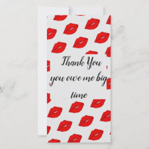 Thank you with kisses