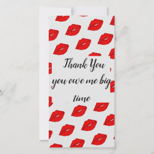 Thank you with kisses card