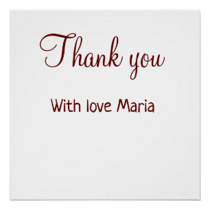 thank you with love add name text poster