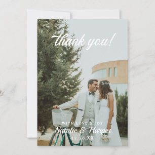Thank You with Love & Joy Custom Wedding Photo