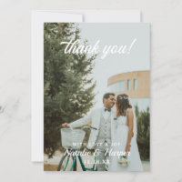 Thank You with Love & Joy Custom Wedding Photo