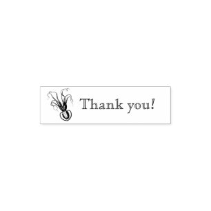 Thank you with Octopus Steampunk Style Self-inking Stamp