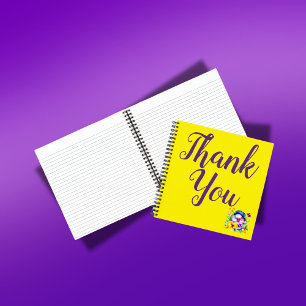 Thank You with Pansies, Purple & Yellow   Notebook