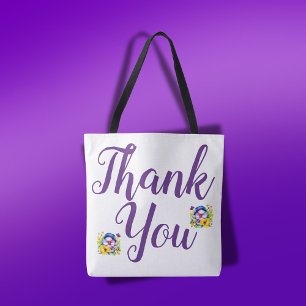 Thank You with Pansies   Tote Bag