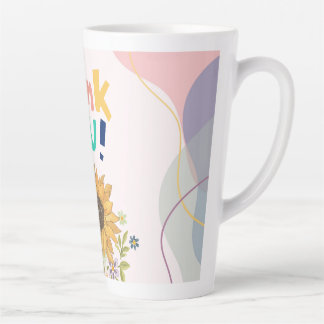 Thank You! with sunflower Latte Mug