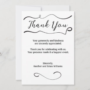 Thank You with Swirl Card