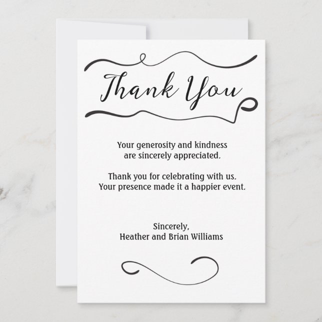 Thank You with Swirl Card (Front)
