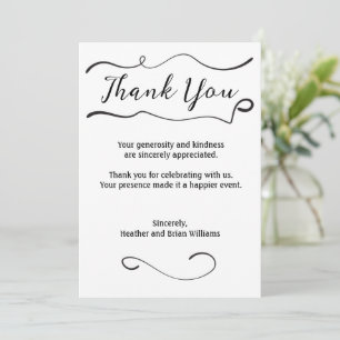 Thank You with Swirl with Picture Card