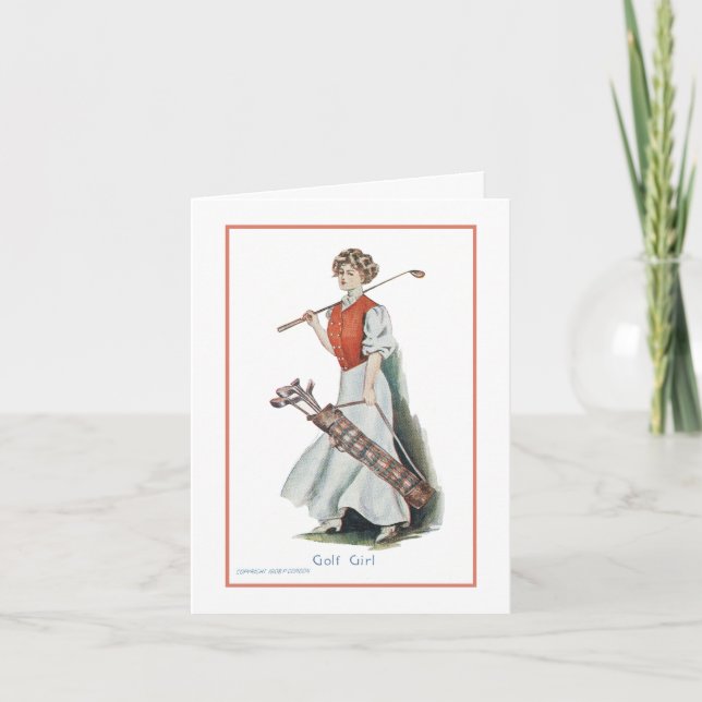 Thank You: Woman Golfer Thank You Card (Front)