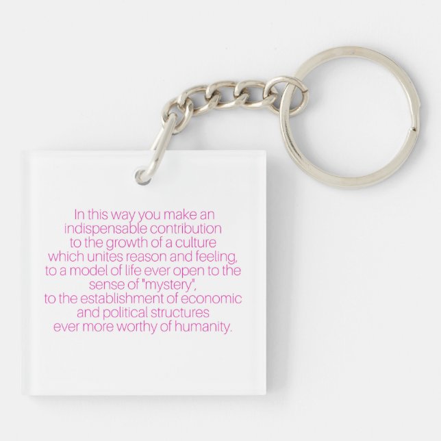 Thank You Women Who Work keychain (Back)